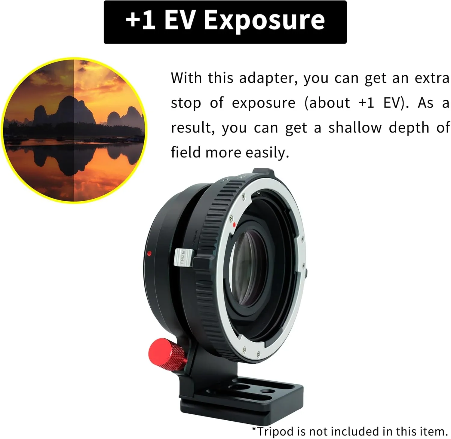0.71X Optical Focal Reducer Lens Mount Adapter for Mamiya 645 Lens to Leica or Panosonic L Mount Camera
