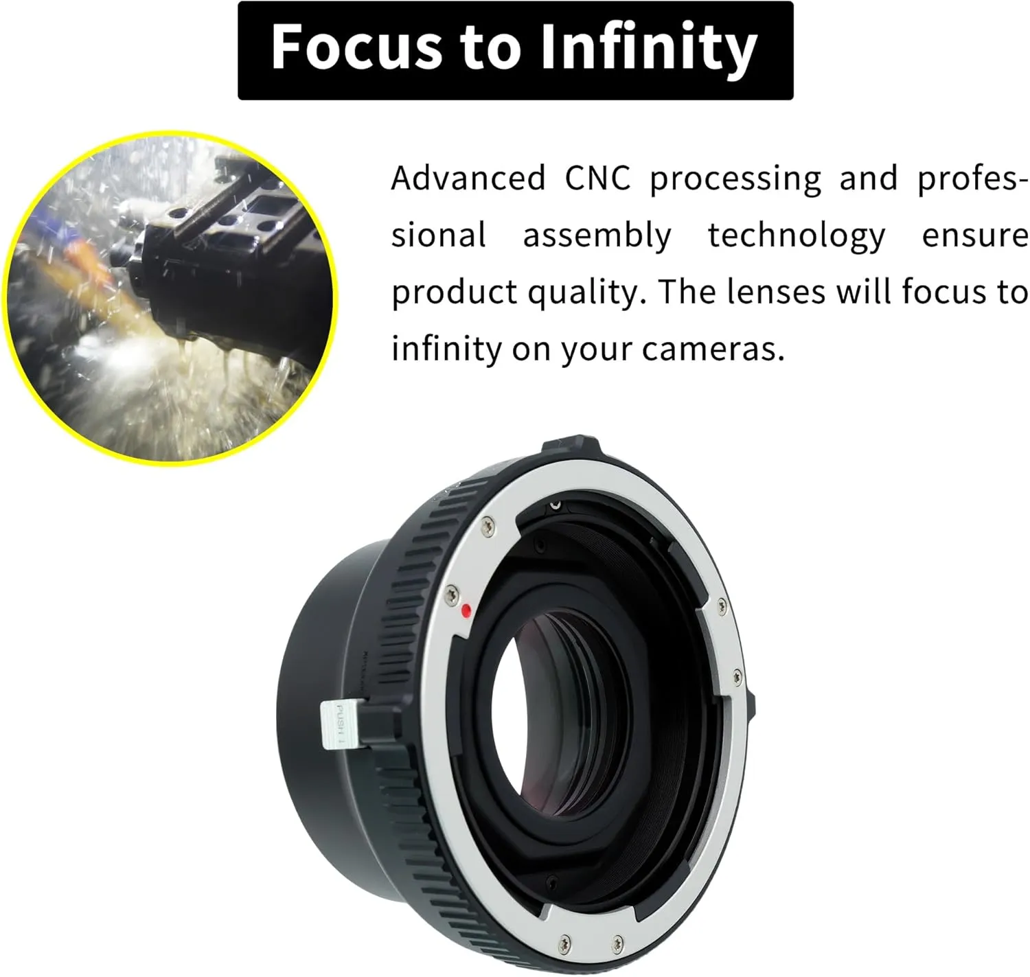0.71X Optical Focal Reducer Lens Mount Adapter for Mamiya 645 Lens to Leica or Panosonic L Mount Camera