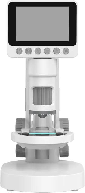 1000X Kids Digital Microscope Handheld - 4K Portable 3.5" Rechargeable Magnifying Glass with Stand Mini Pocket Microscope Slides Specimens Edu Science Kits Miniscope for Adults Lab Study 4-6 8-12