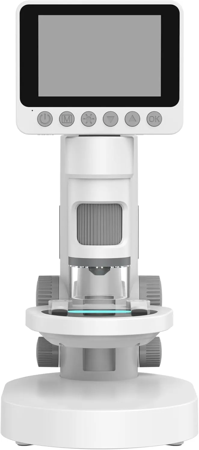 1000X Kids Digital Microscope Handheld - 4K Portable 3.5" Rechargeable Magnifying Glass with Stand Mini Pocket Microscope Slides Specimens Edu Science Kits Miniscope for Adults Lab Study 4-6 8-12