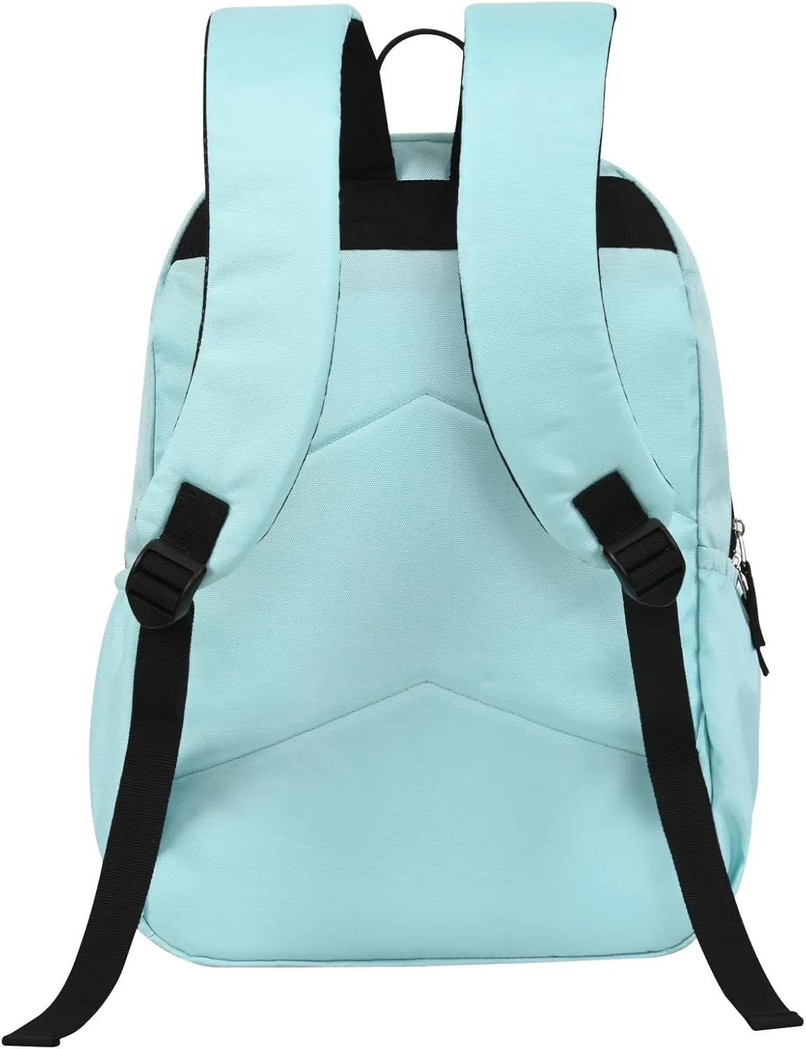 15.6 inch Basic Black Backpack for Men, Travel Backpack Carry on, Water Resistant School Backpacks Bookbag (Turquoise)