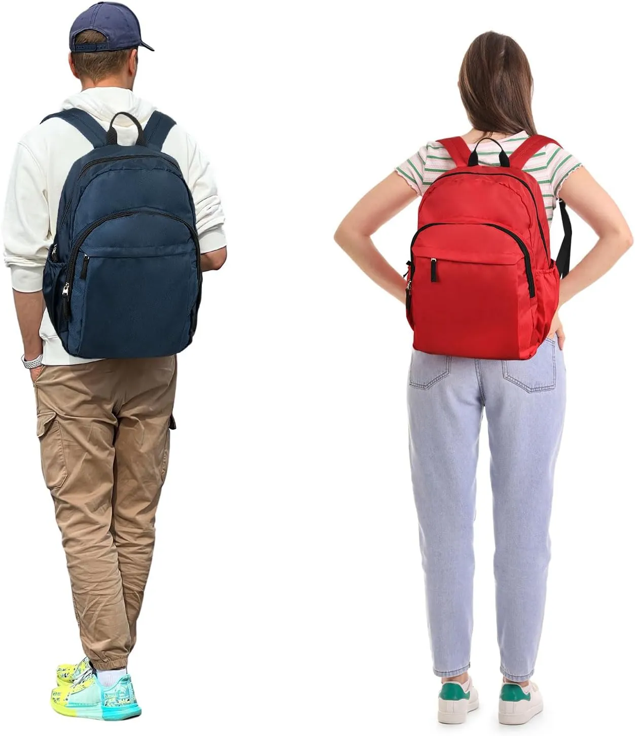 15.6 inch Basic Black Backpack for Men, Travel Backpack Carry on, Water Resistant School Backpacks Bookbag (Turquoise)