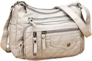 2024 Shoulder Bag Versatile Trendy 1eather Bag Multi Compartment Crossbody Bag