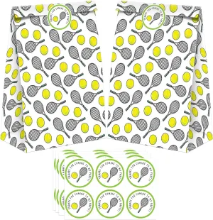 24 Pack Tennis Party Candy Favor Bags with Stickers, Tennis Goodie Gift Treat Bags Tennis Themed Birthday Party Supplies