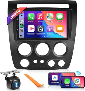 2G 64G Car Radio Stereo for Hummer H3 2005-2010 with Wireless CarPlay/Android Auto,9 Inch HD Touch Screen Android 13 Head Unit GPS WiFi Bluetooth FM/RDS EQ HD Backup Camera