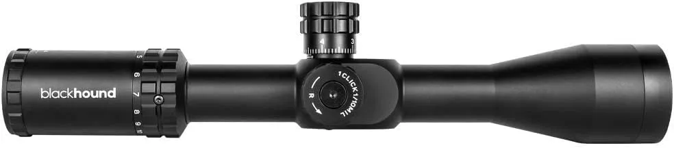 4-14x44 Optics Genesis, Rifle Scope Illuminated Reticle, Zero Stop and Parallax with 30mm Scope Rings, 44mm Scope Hood and Mounting Bubble Levels
