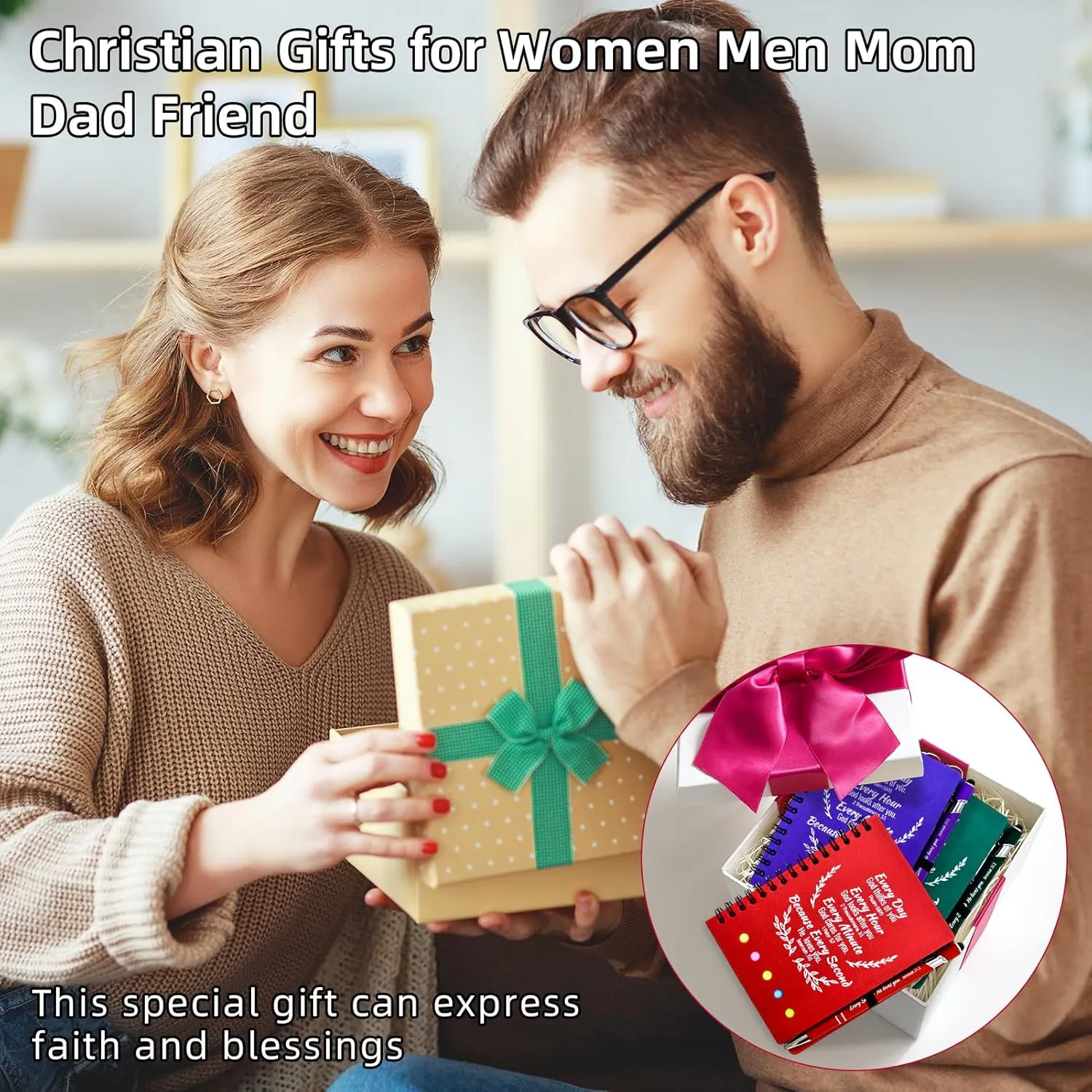 400 Pcs Bulk Christian Gifts Prayer Journal for Woman - 200 Set Religious Notepad with Christian Pen - Bible Notebook - Church Gifts for Mother's Day, Bible Study, and Family Devotions ( Colorful )
