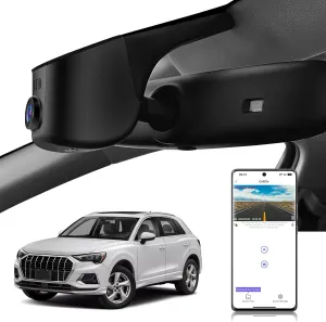 4K Dash Cam fit for Audi 2019 2020 2021 2022 2023 2024 A4 A6 Allroad A3 A5 Q5 S4 S6 Q7 A8 S8 TT A7 S5 Q3 S3 S7 RS3 RS5 RS6 e-tron (Model A), OEM Look, UHD 2160P Video, WiFi & APP, 128GB Card