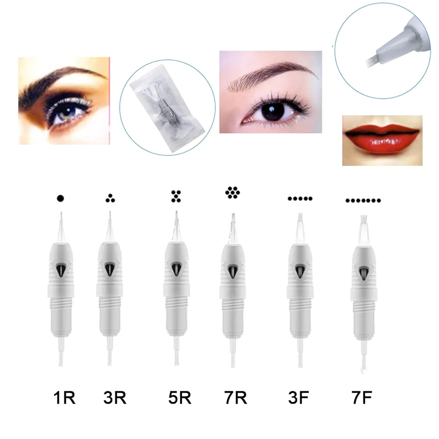 50pcs/pack Microblading Cartridge Needle for Charmant Device Permanent Makeup Machine Pen Charme Princess Tattoo Machine Needles (50pcs 3P)