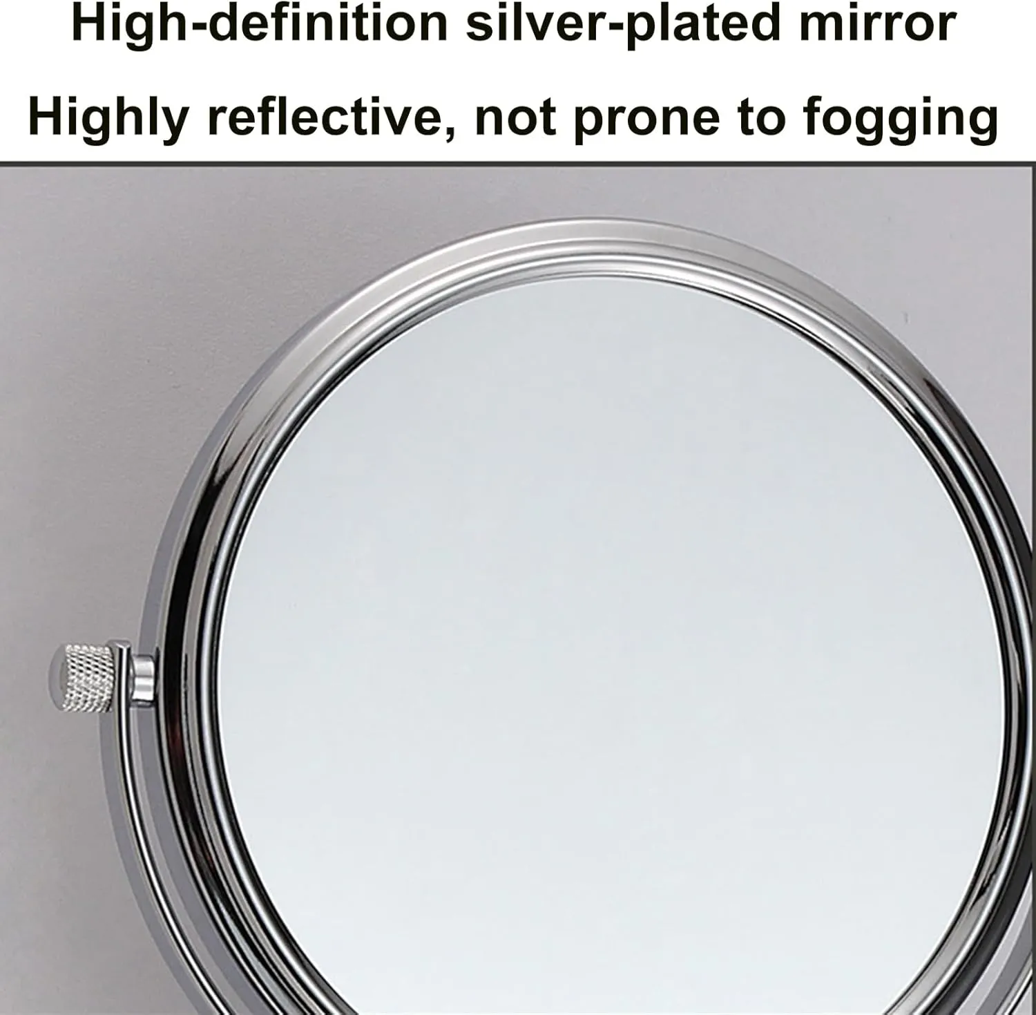 8 Inch Tabletop Makeup Mirror, Double Side Rotation Magnification Cosmetic Mirror, Men's HD Shaving Mirror, Vanity Mirror for Beauty Salon, Standing Countertop Mirror,Rosegold,7X