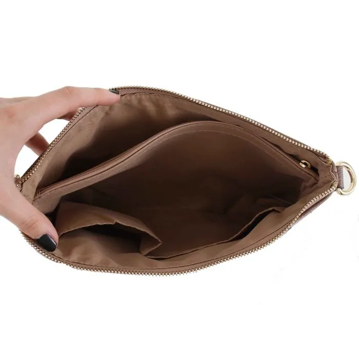 8623 N8263 Ellen Three Compartment Wristlet Fashion Clutch/Crossbody