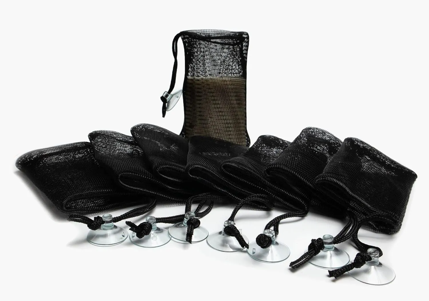 8pcs Soap Saver Pouch for Shower - Bamboo Charcoal Infused Soap Mesh Bag. Soap on a Rope.