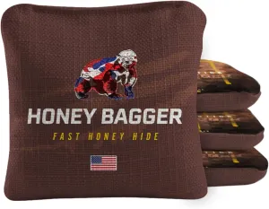 ACA Synergy Pro Professional Cornhole Bags Dual Sided Regulation 6x6 Set of 4 Honey Bagger