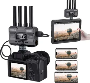 Accsoon CineView SE Wireless Video Transmitter Receiver, HDMI SDI Dual-Band Transmission, Range of 1200 ft/350m,Latency 0.05s&1080P HD Video, Support 4 Devices, Compatible with CineView 2 SDI/HE/Quad