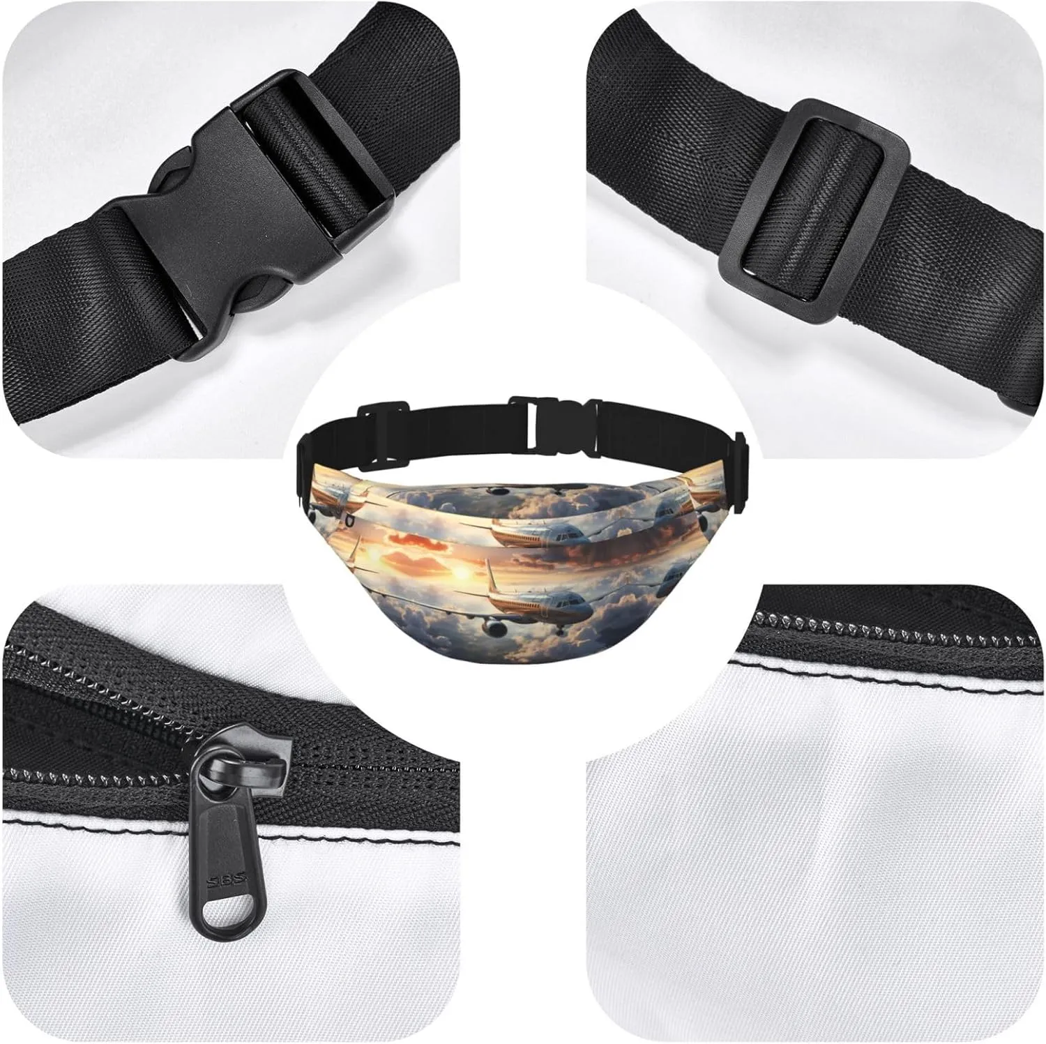 Airplanes are soaring Fashion Crossbody Appearance High capacity outdoor with Adjustable Comfortable Work Leisure Versatile