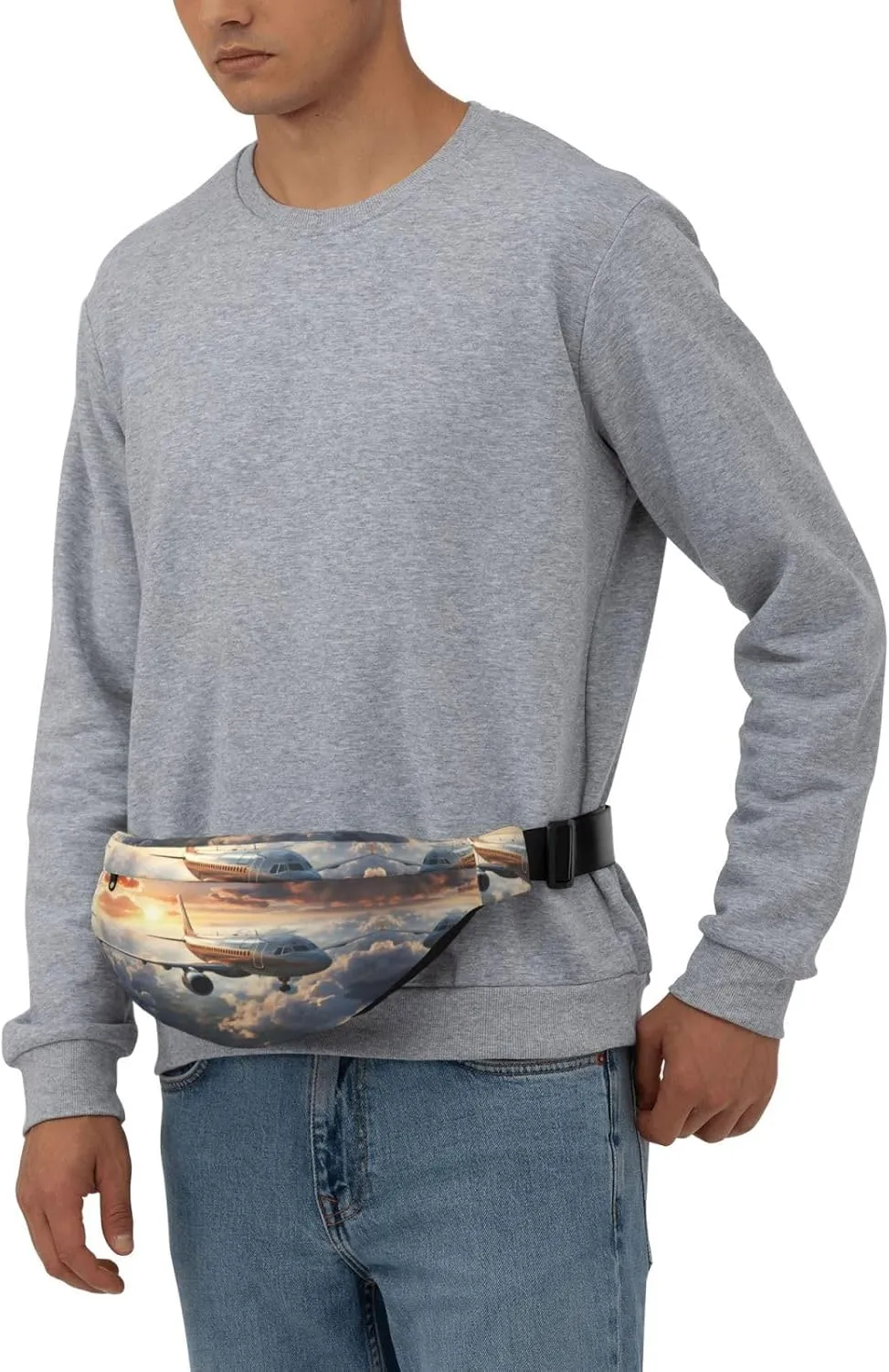 Airplanes are soaring Fashion Crossbody Appearance High capacity outdoor with Adjustable Comfortable Work Leisure Versatile