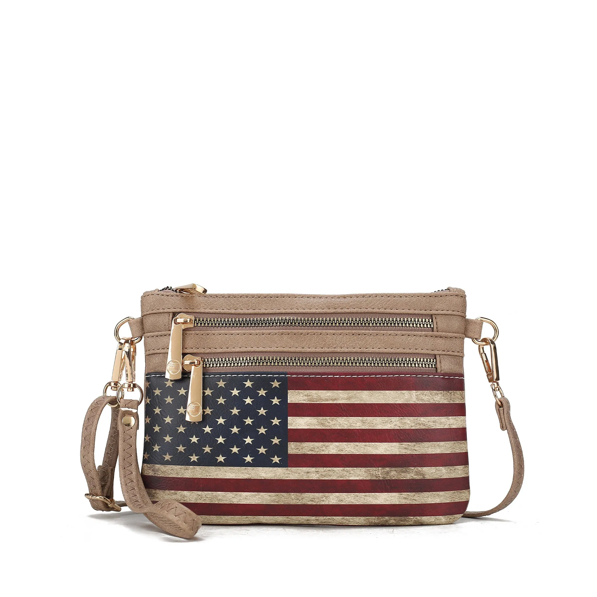 Alisson Printed Flag Crossbody Bag