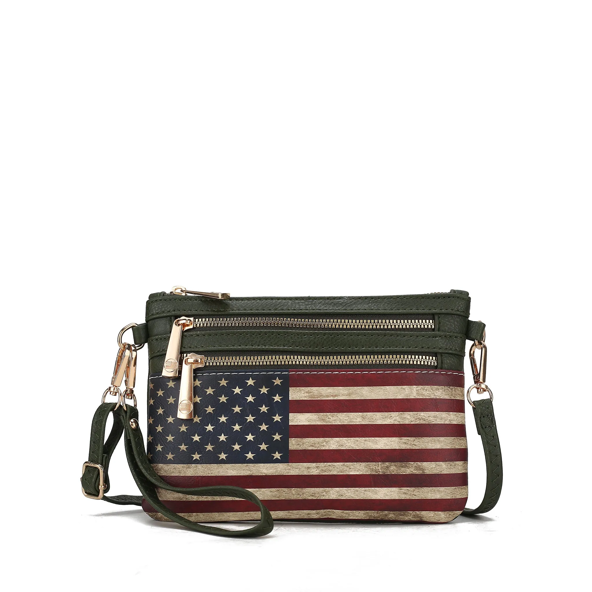 Alisson Printed Flag Crossbody Bag
