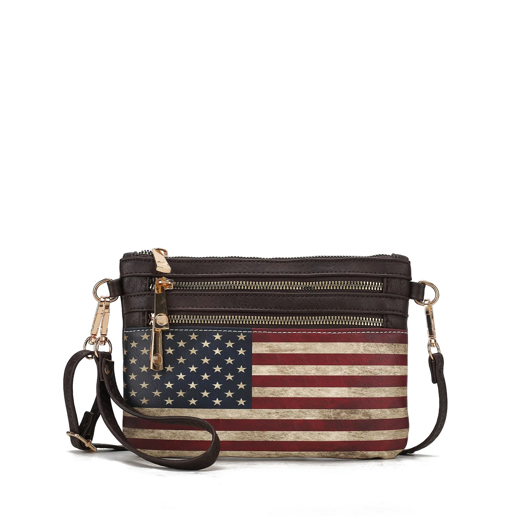 Alisson Printed Flag Crossbody Bag