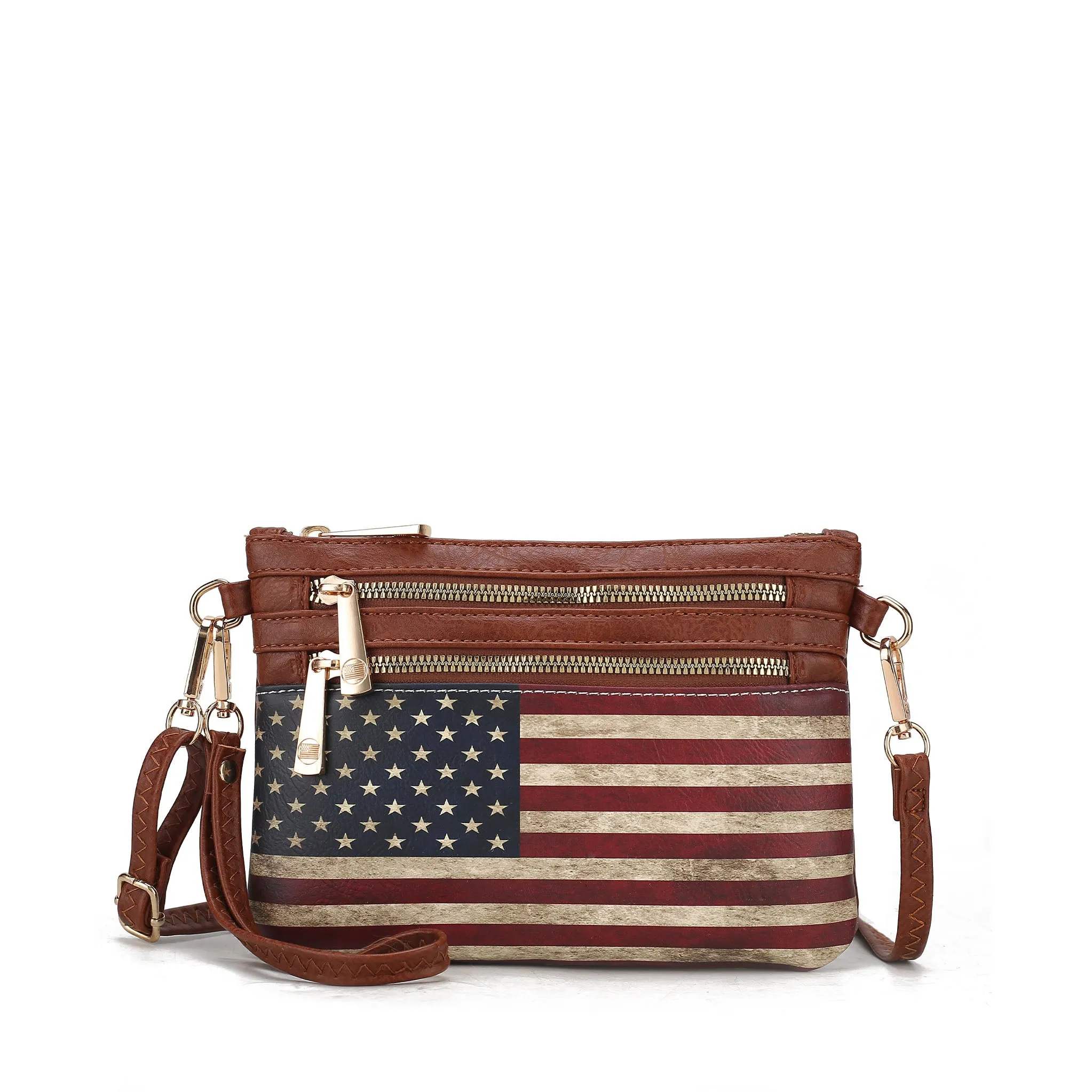 Alisson Printed Flag Crossbody Bag
