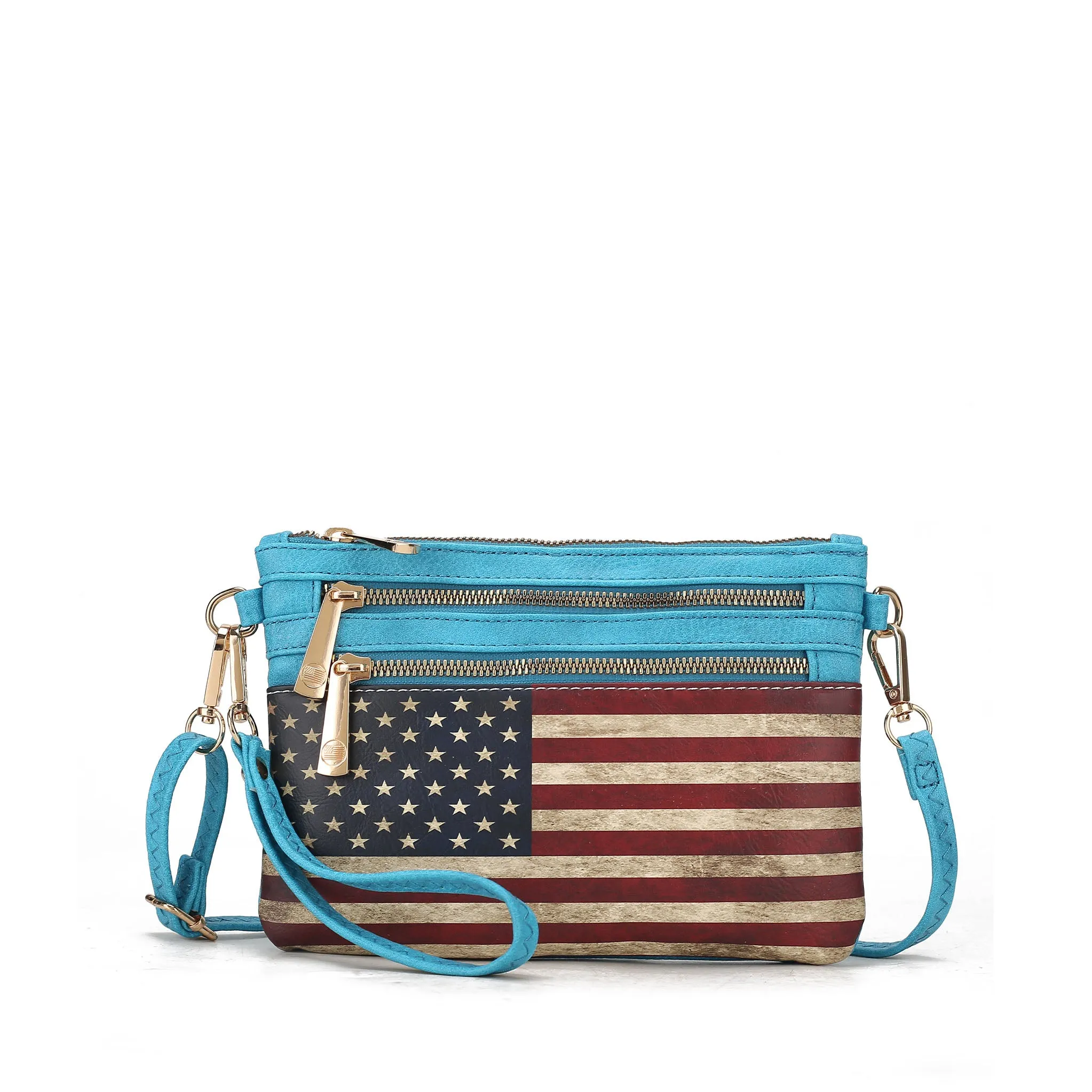 Alisson Printed Flag Crossbody Bag