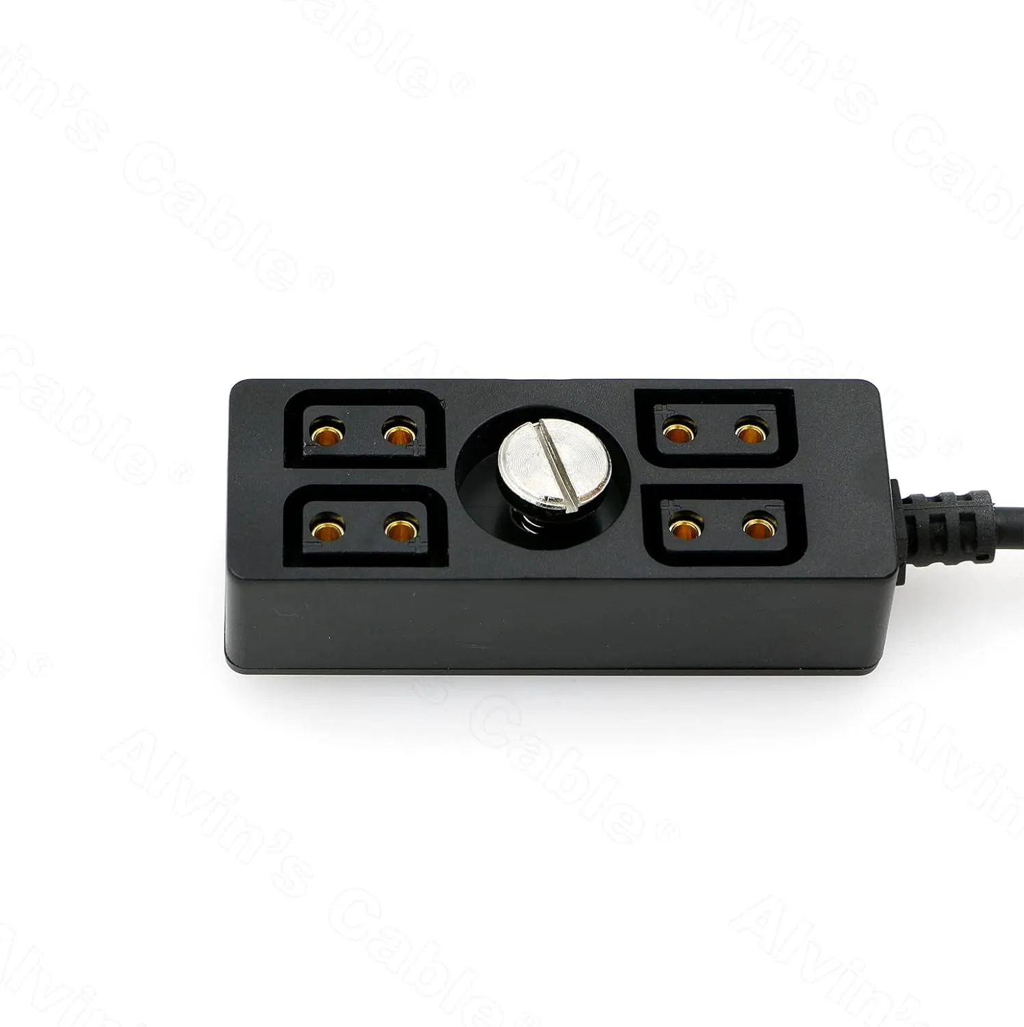 Alvin's Cables D-tap Splitter Cable Dtap Male to 4 Port D Tap Female Splitter Hub Power Cable for ARRI RED Teradek SmallHD SmallRig V-Mount|Gold-Mount Battery 40cm/15.7in