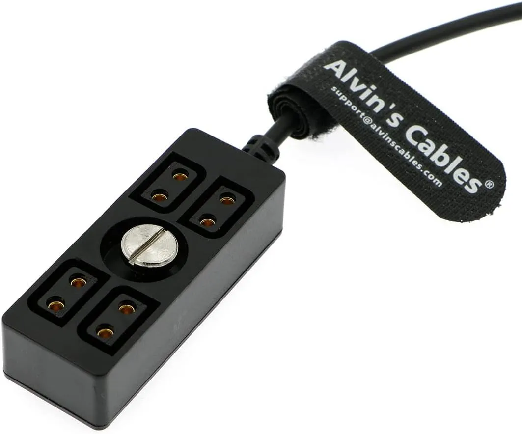 Alvin's Cables D-tap Splitter Cable Dtap Male to 4 Port D Tap Female Splitter Hub Power Cable for ARRI RED Teradek SmallHD SmallRig V-Mount|Gold-Mount Battery 40cm/15.7in
