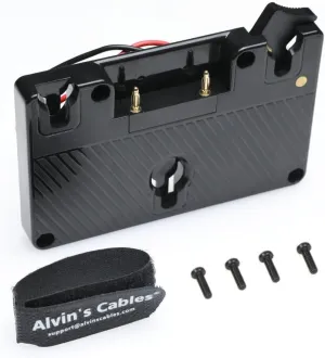 Alvins Gold Mount Battery Plate Power Supply D-tap Output Compatible for Anton Bauer Panasonic Battery Portable Adapter Board
