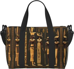Ancient Egyptian Hieroglyph Print Fashionable Handbag Crossbody Bag,Perfect For Travel,Weekend Getaways And Daily Use
