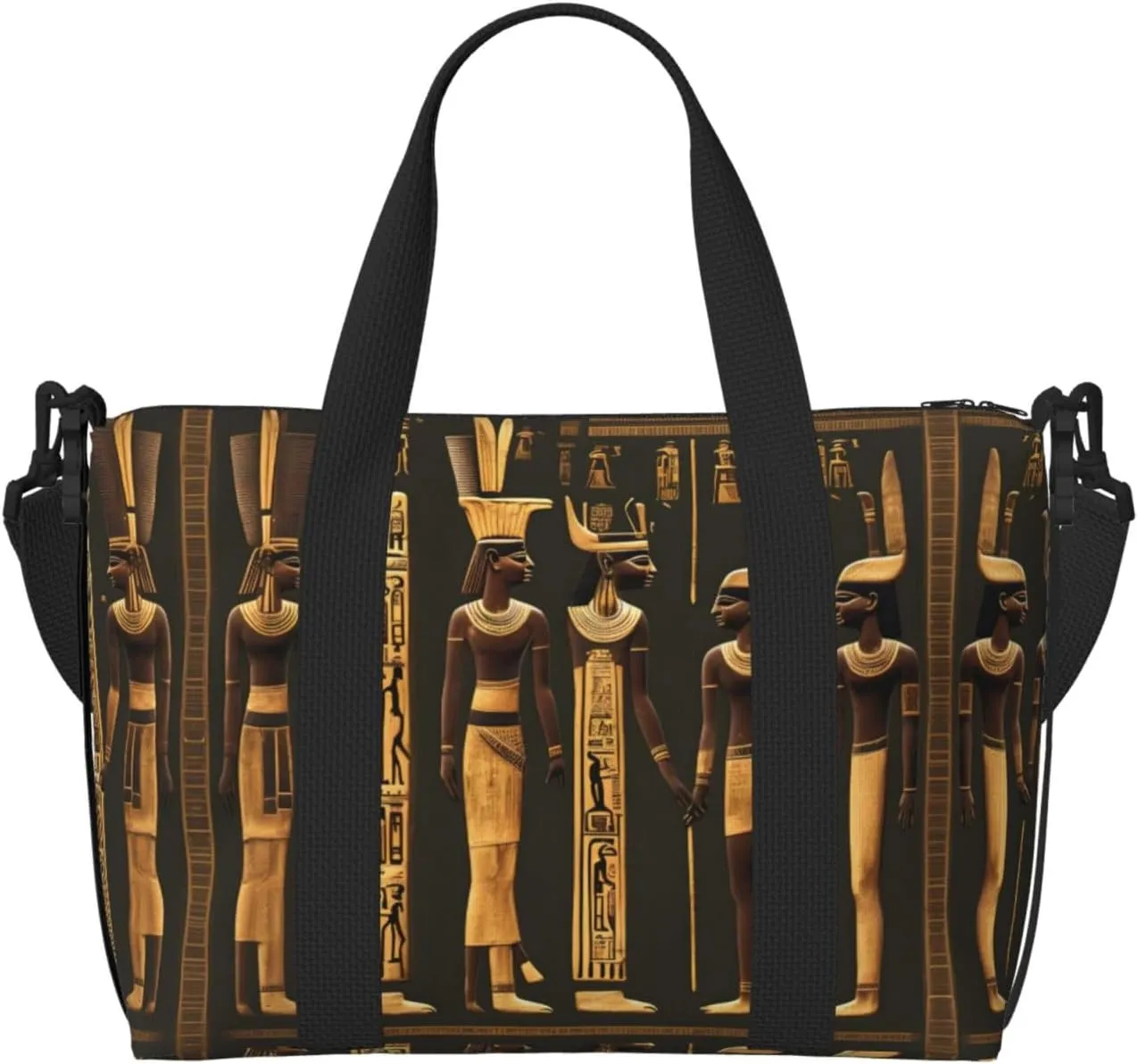 Ancient Egyptian Hieroglyph Print Fashionable Handbag Crossbody Bag,Perfect For Travel,Weekend Getaways And Daily Use