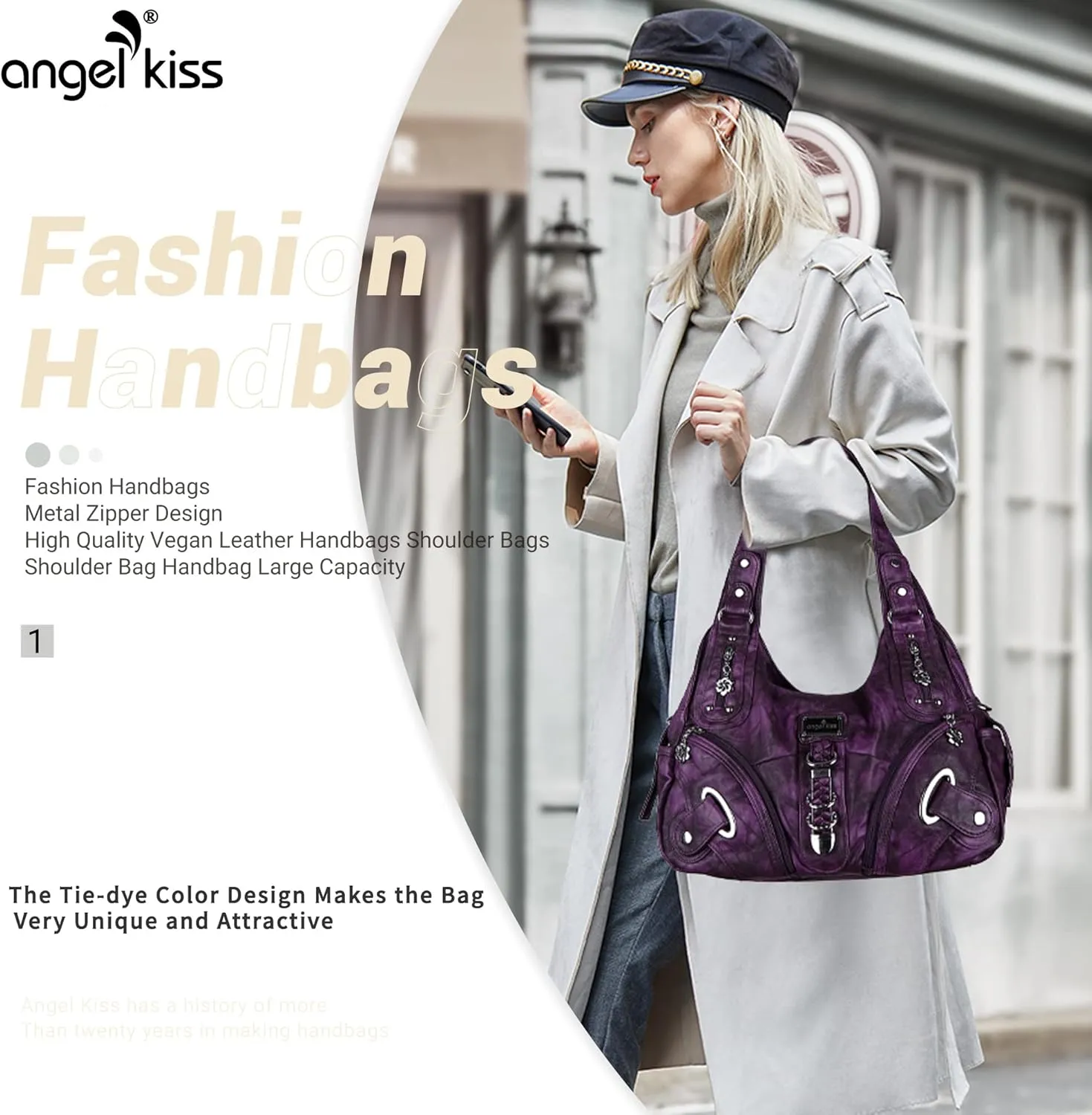 Angelkiss Hobo Purses and handbags for Women Satchel Handbag Women Purses Large Daily Shoulder Bags