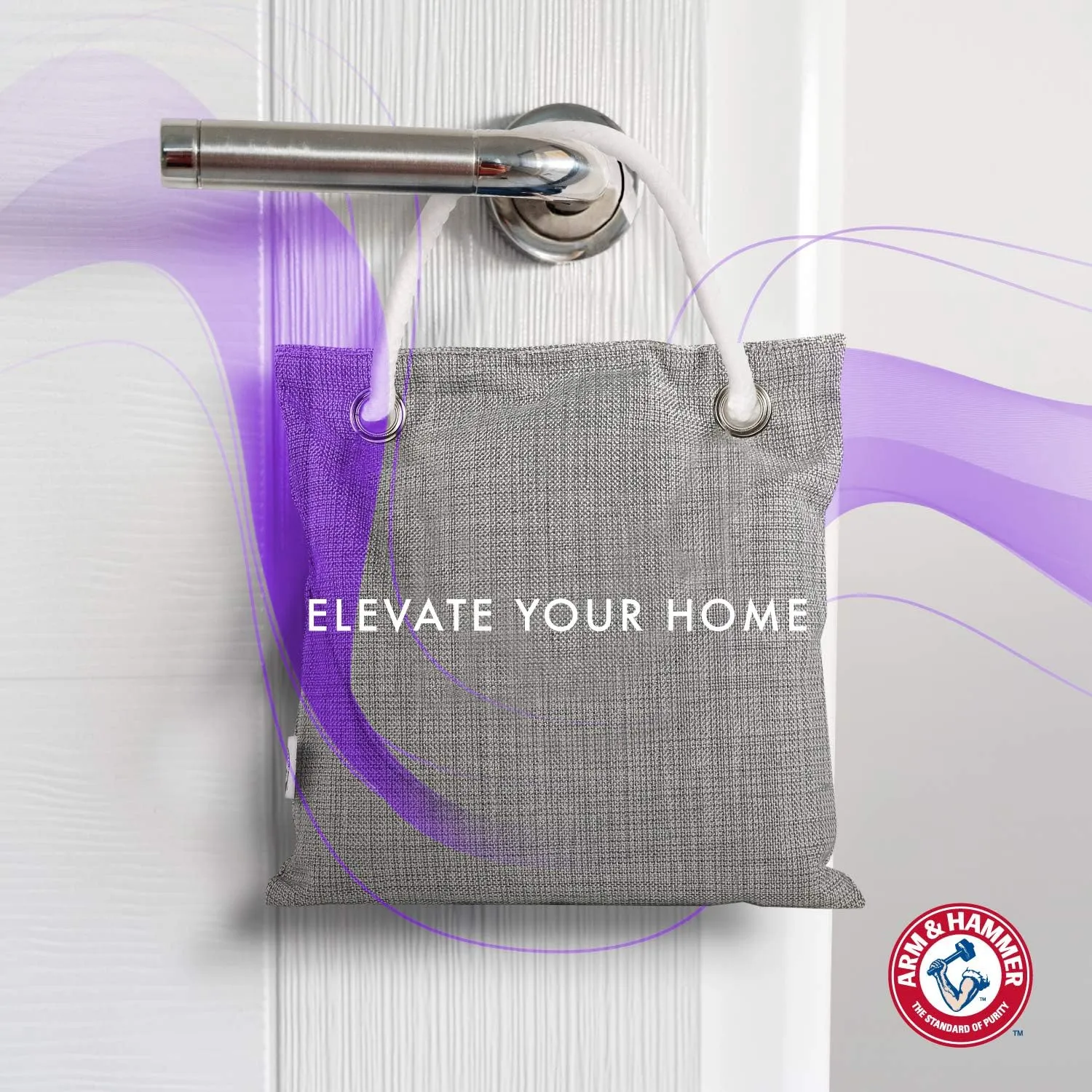 Arm & Hammer for Pets Air Care Calming Bamboo Charcoal Air Purifying Bag in Lavender Vanilla Scent | 17.6 oz Odor Absorbing Charcoal Bag | Easy Pet Odor Eliminator for Pet Households (FF12537)