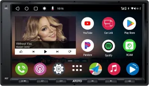 ATOTO A6PF Android Double-DIN Car Stereo, Wireless CarPlay, Wireless Android Auto, Mirrorlink, 7" Touchscreen in-Dash Navigation, GPS Tracker, WiFi/BT/USB Tethering, HD LRV, 2G 32G, A6G2A7PF