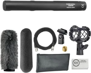 Audio-Technica AT875R Short Shotgun Microphone with Shockmount   Windshield   20ft XLR Microphone Cable   Cleaning Cloth (5 Items)