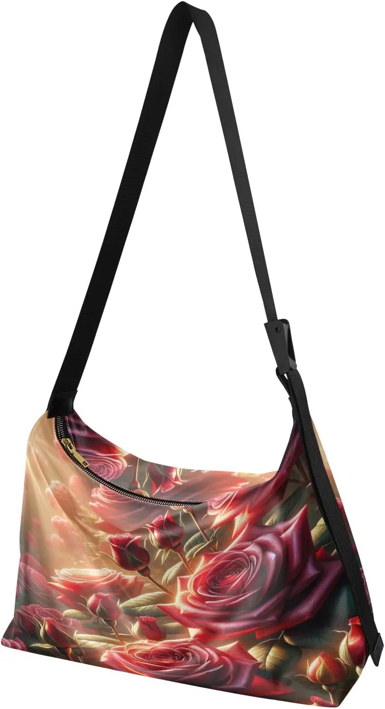 Autumn Apple Trees Large Leather Crossbody Bag, Fashion Crossbody Bag, Man Leather Bag