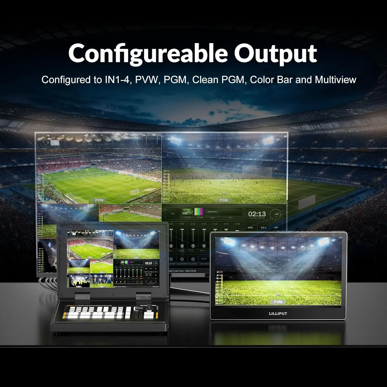 AVMATRIX 10.1" FHD Screen Multi Camera Mixer Switcher, 4 SDI/HDMI Inputs, 6 Audio, USB/SD-Card Record, LAN & USB Out for Professional Studio/Tel-Medical/Tel-Conference/Tel-Education livestream