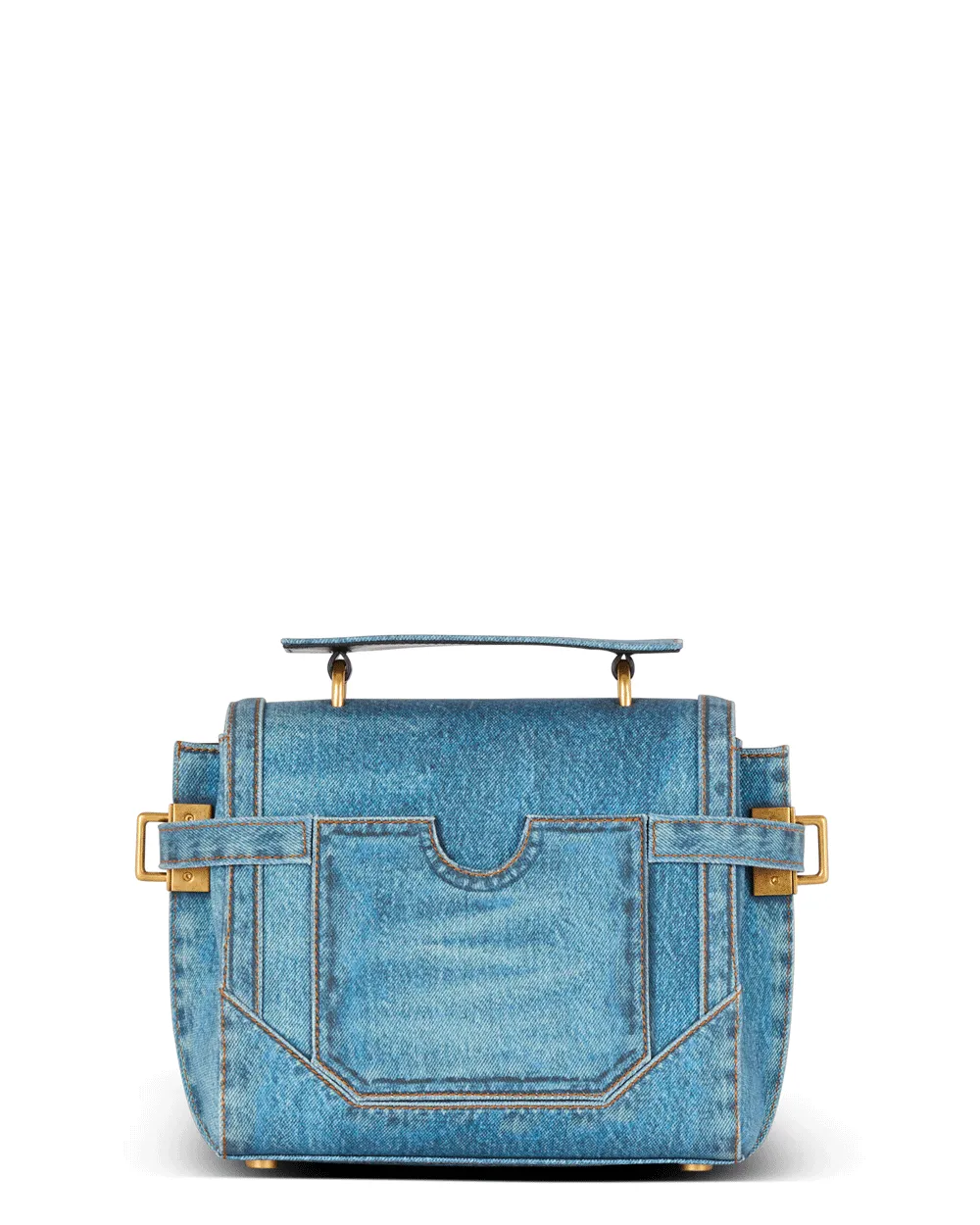 B-Buzz 23 Denim Top Handle Bag in Blue Jean