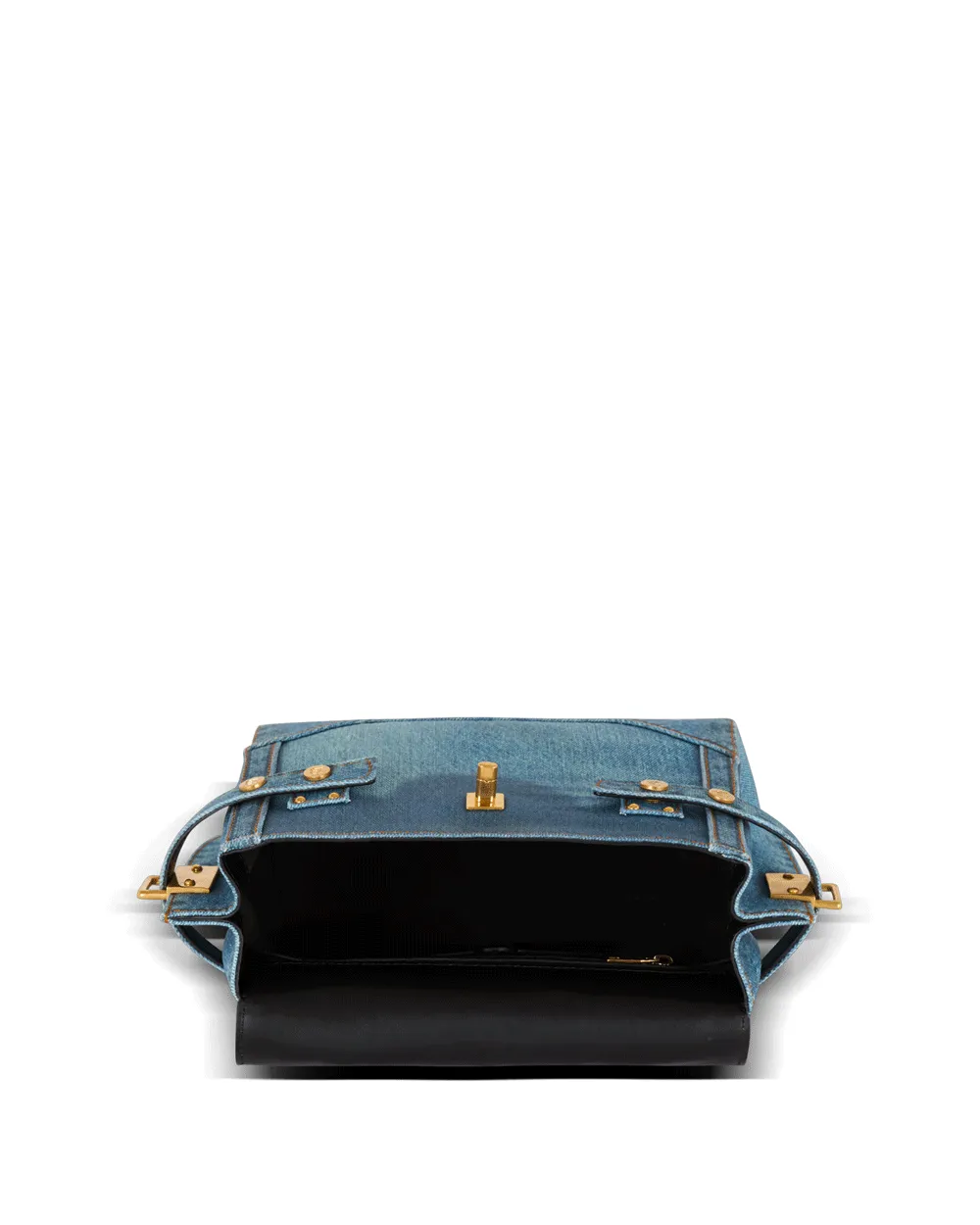 B-Buzz 23 Denim Top Handle Bag in Blue Jean