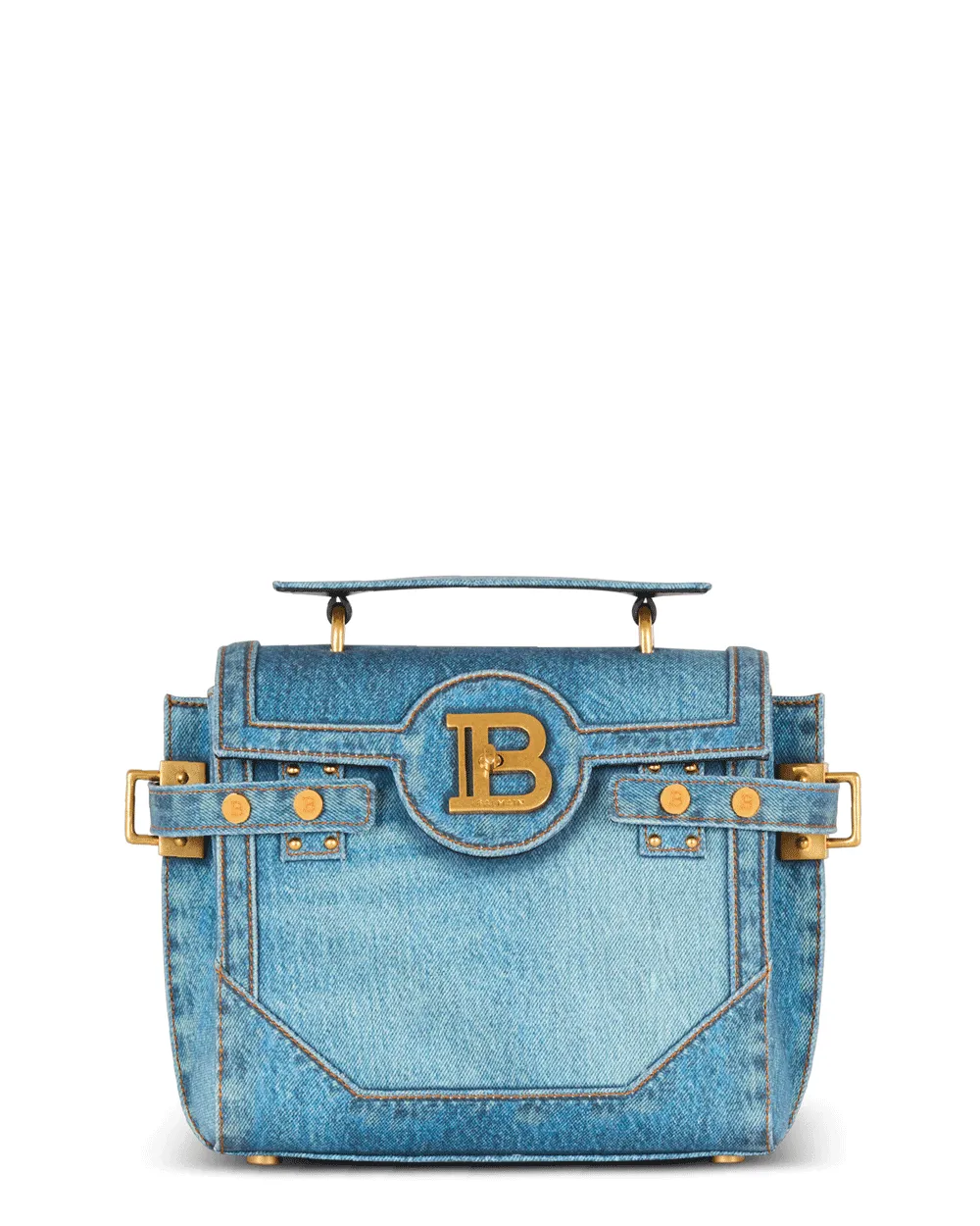 B-Buzz 23 Denim Top Handle Bag in Blue Jean