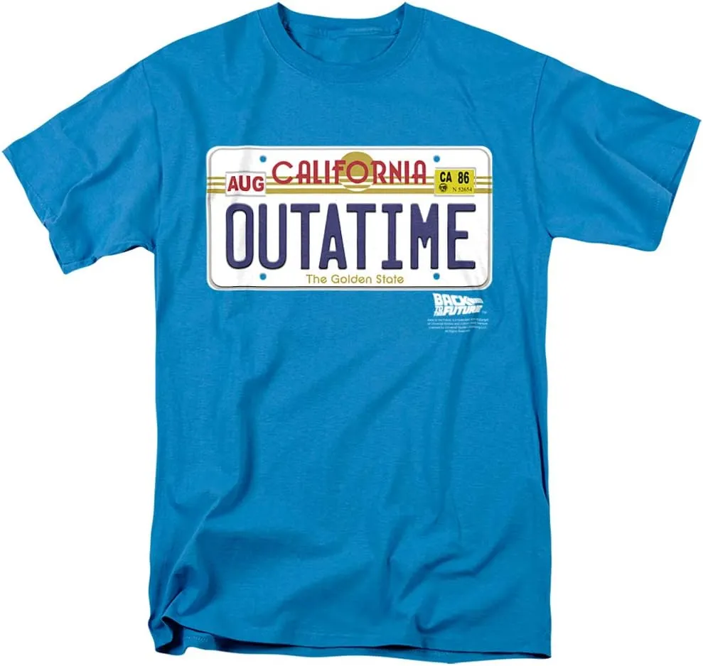 Back to The Future Outatime Plate Unisex Adult T Shirt