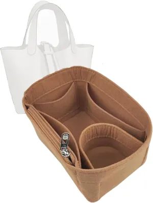 Bag Wallet Organizer -for Picotin18/22/26 Bucket Bag Liner Bag Zipper Lid Liner Organizer 1008camel-A-M