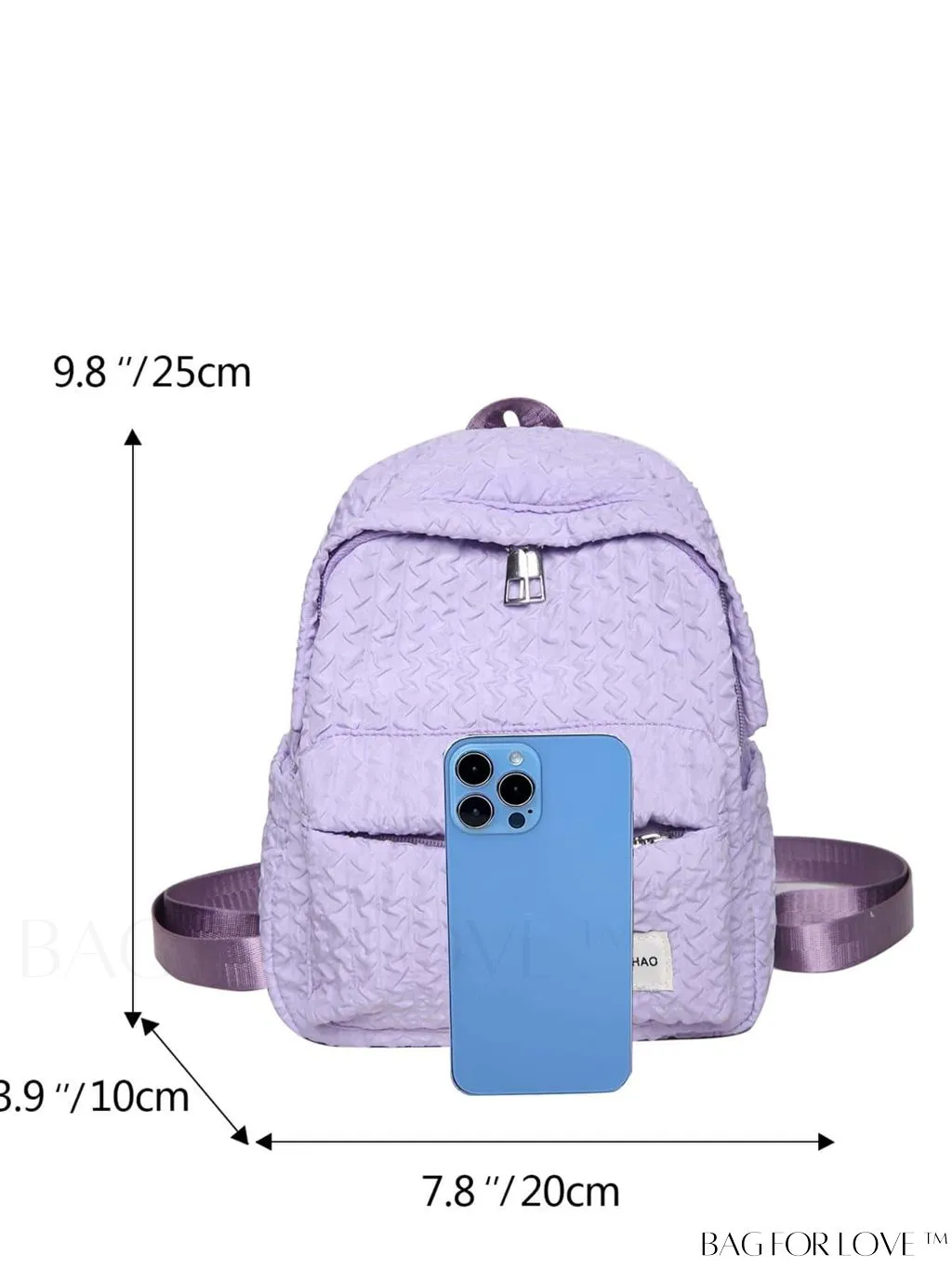 BagForLove - Chic Ladies Backpack with Fold Design and Letter Patchwork