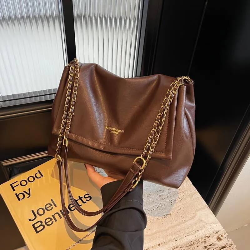 Bags for women versatile chain retro purses trendy and fashionable large capacity handbags