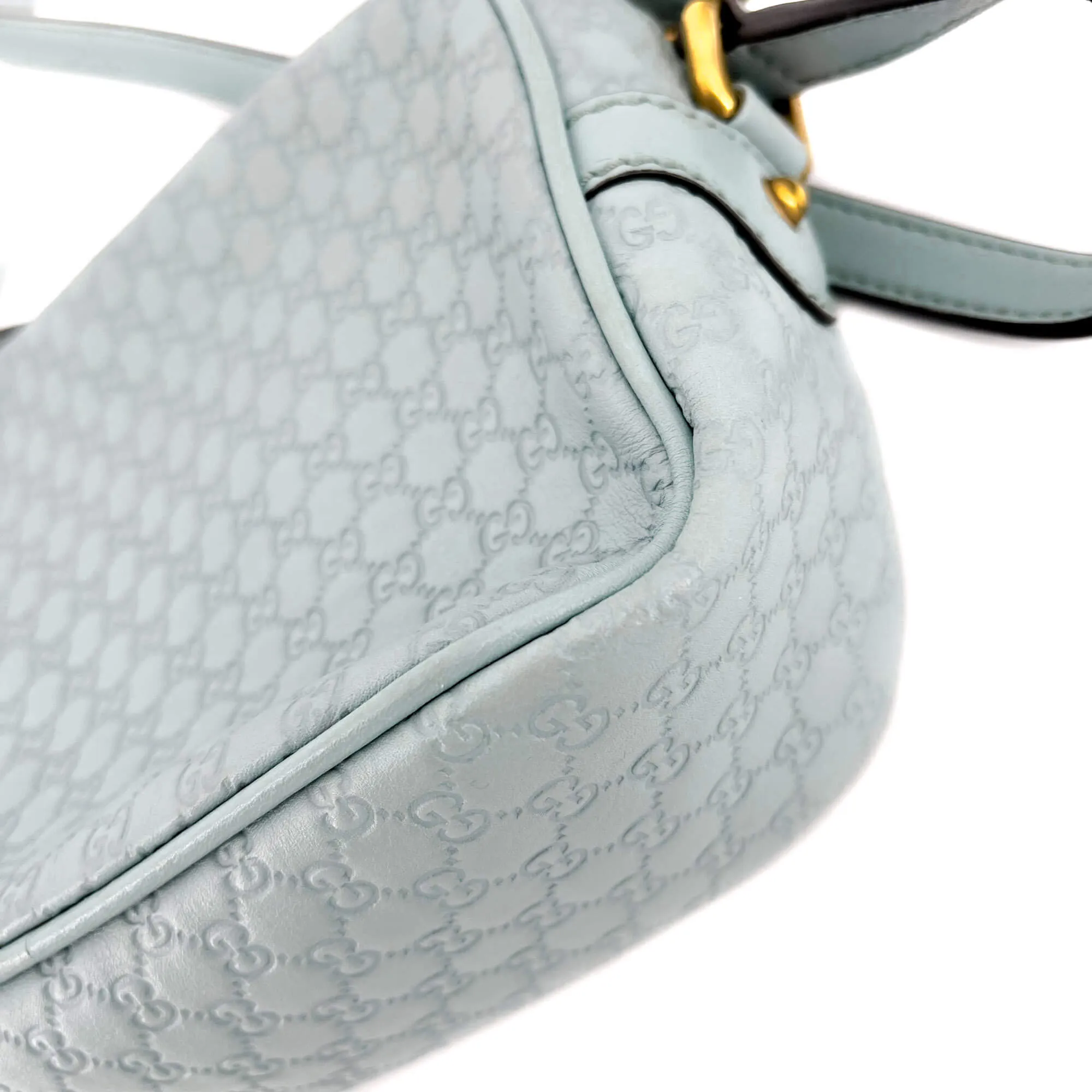 Bamboo Disco Green Leather Crossbody Bag