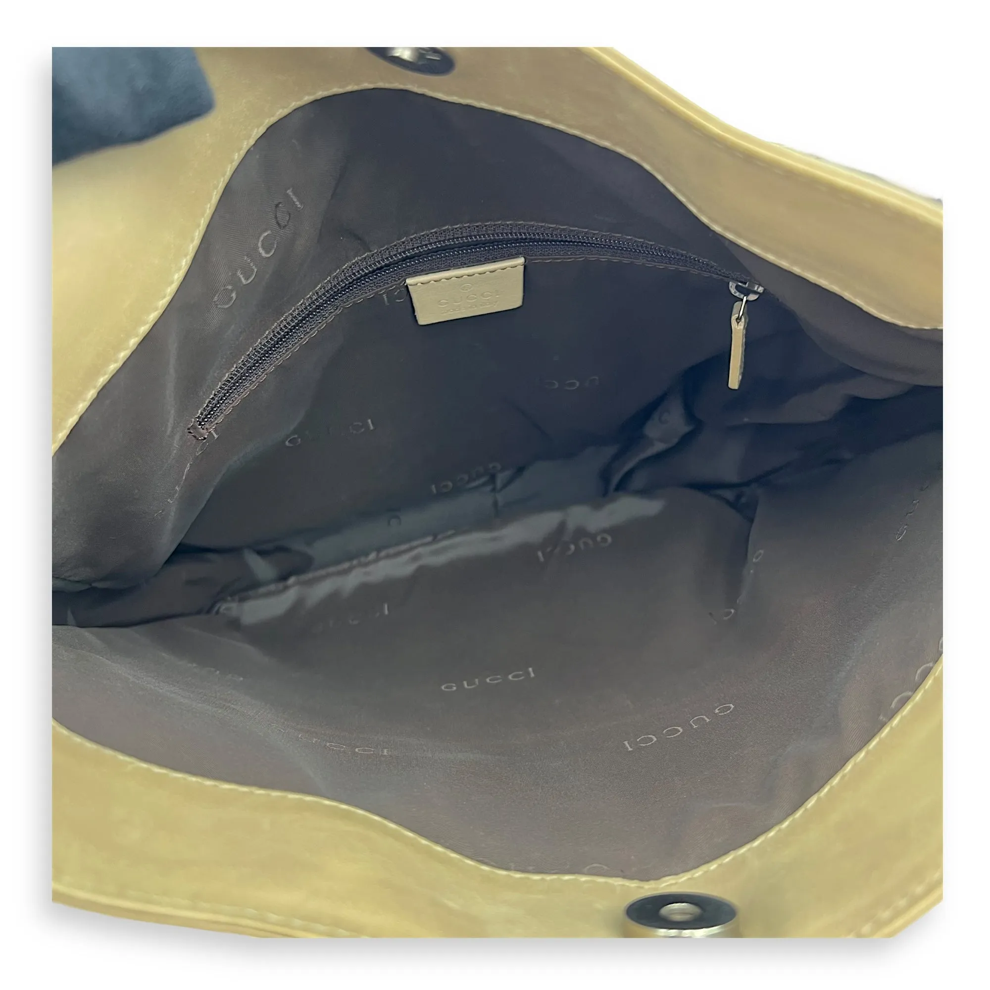 Bamboo Top Handle Bag Beige in Calfskin, Silver hardware