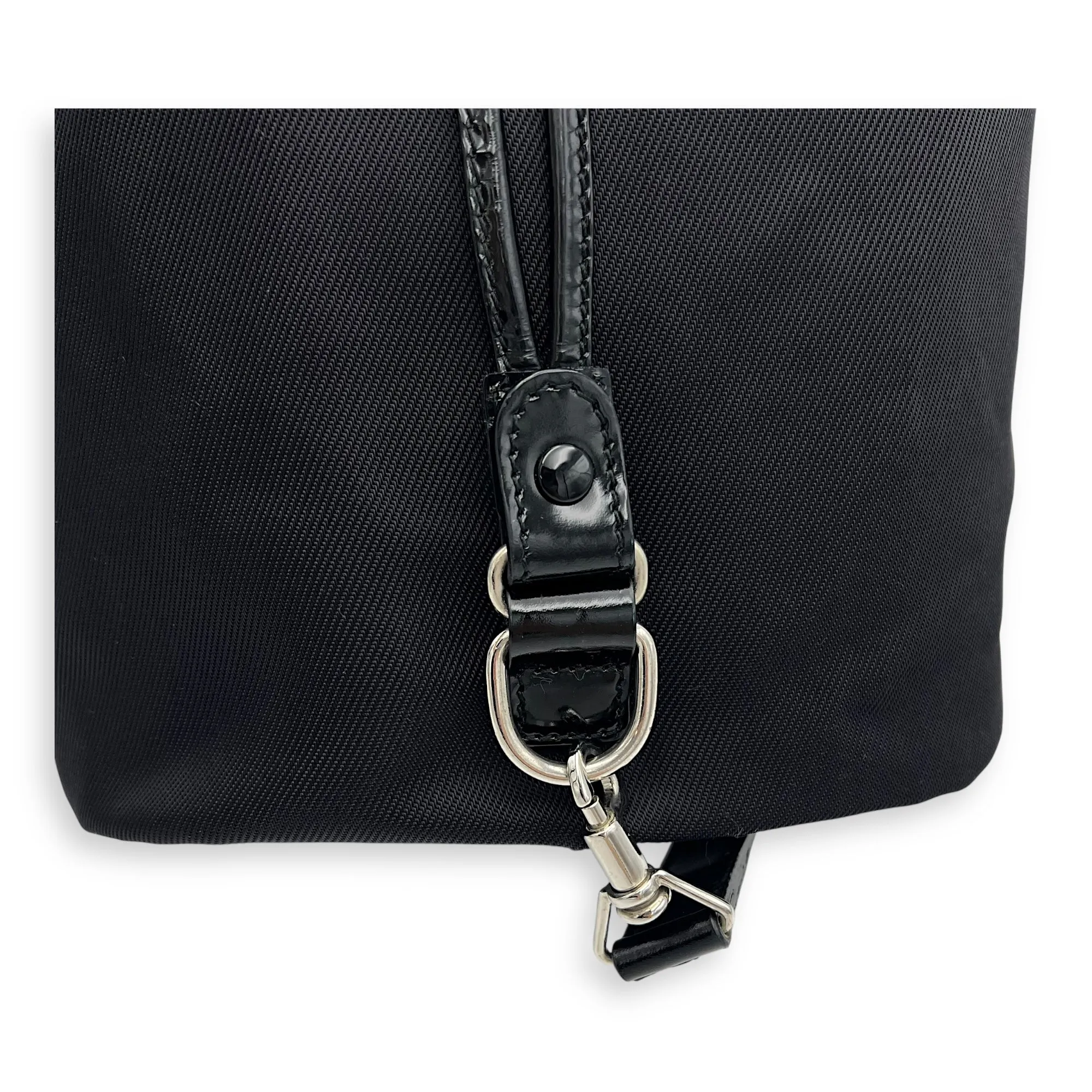 Bamboo Top Handle Bag Black in Calfskin, Gold hardware