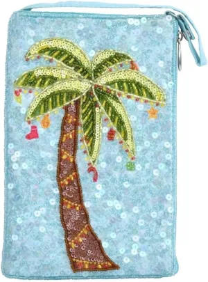 Bamboo Trading Christmas Palm Club Bag, 7.5-inch Height, Women Accessories, Fashion, Travel Bag, Holiday Season