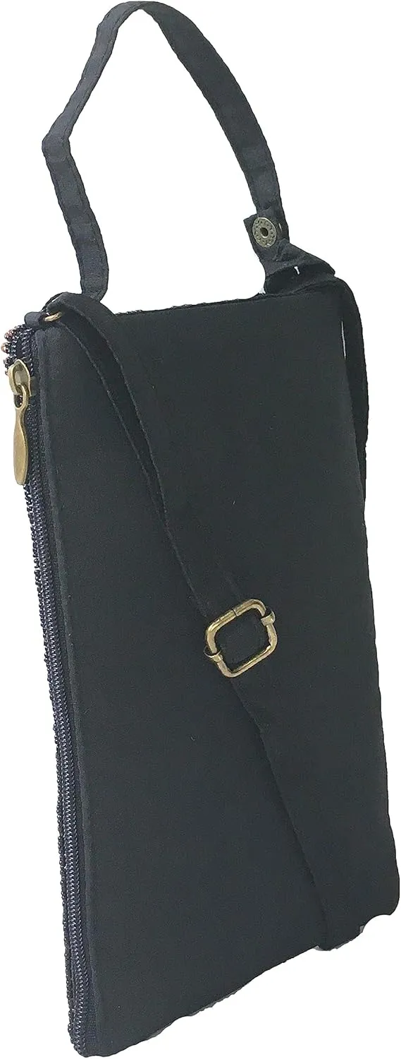 Bamboo Trading Company Cocktails Anyone Club Bag Beaded Phone Crossbody