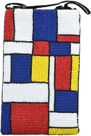 Bamboo Trading Mondrian Club Bag, 7.5-inch Height, Women Accessories, Fashion, Travel Bag