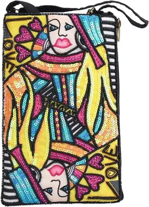 Bamboo Trading Queen of Hearts by Sarah Walters Club Bag, 7.5-inch Height, Women Accessories, Fashion, Travel Bag